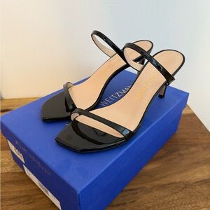 Stuart Weitzman patent leather strap sandals